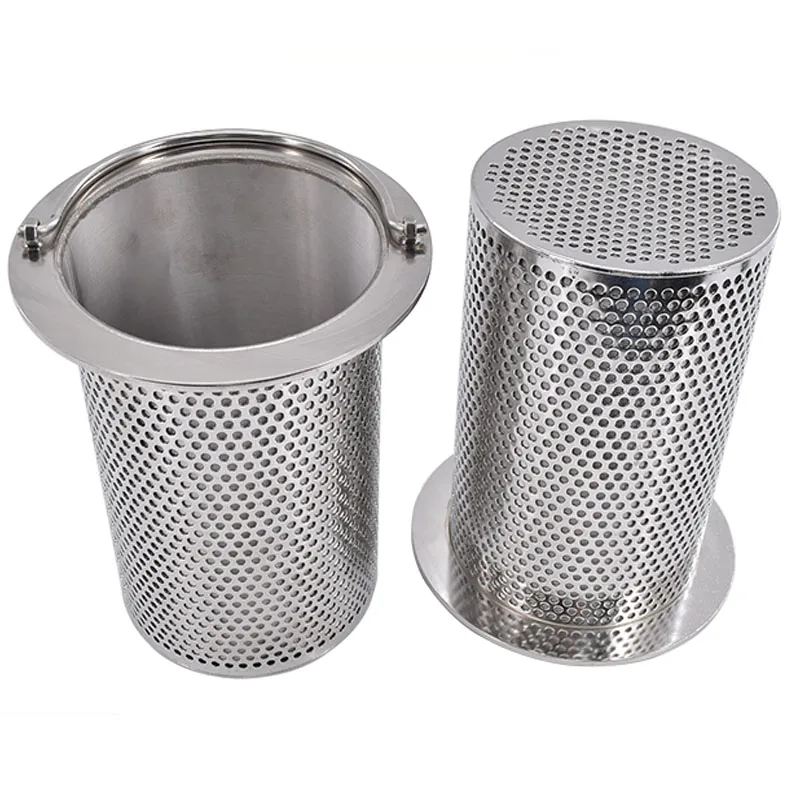 Customized 304 stainless steel perforated filter cartridge 316L seawater Industrial sewage impurity filter cartridge