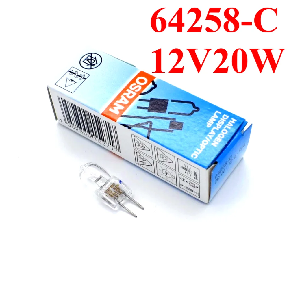 Новая оригинальная галогенная вольфрамовая лампа OSRAM 64258-C 12 В 20 Вт 2000 часов с УФ-биохимическим анализатором Быстрая доставка
