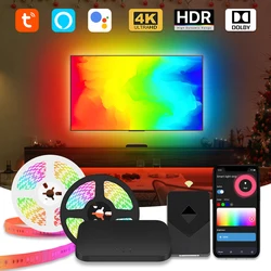 Ambient LED Backlight Kit with HDMI Sync Box 2.0 2.1 for 17~120 inch TV/PC,sync with TV Cabinet/Ceiling/Sofa/Bed LED Strip Light