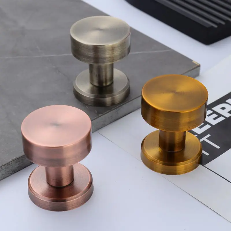 Concealed Round Single‑Sided Invisible Door Handle, Stainless Steel Lock Pull Handle for Bedroom Background Wall