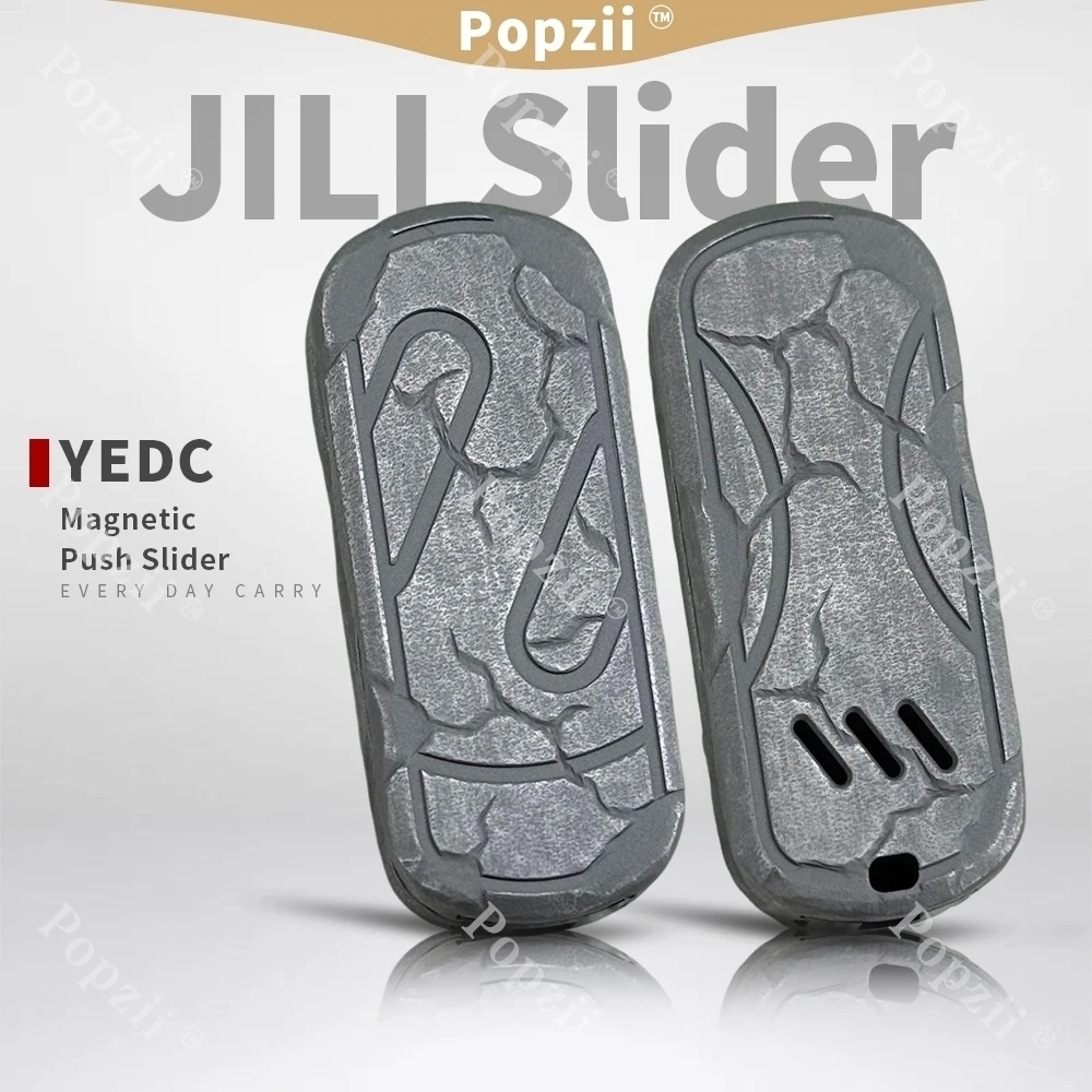 YEDC Stainless Steel Hand Carved Stone Patterns Magnet Fidget Slider Fidgeting Toys Stress Relief Gadgets Juguetes Anti Ansiedad