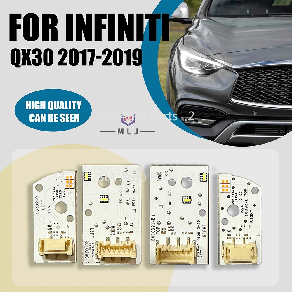

For Infiniti QX30 Q30 2017-2019 Car DRL Headlight Light Chip White Daytime Running Light Board Angel Eyes Car Accessories