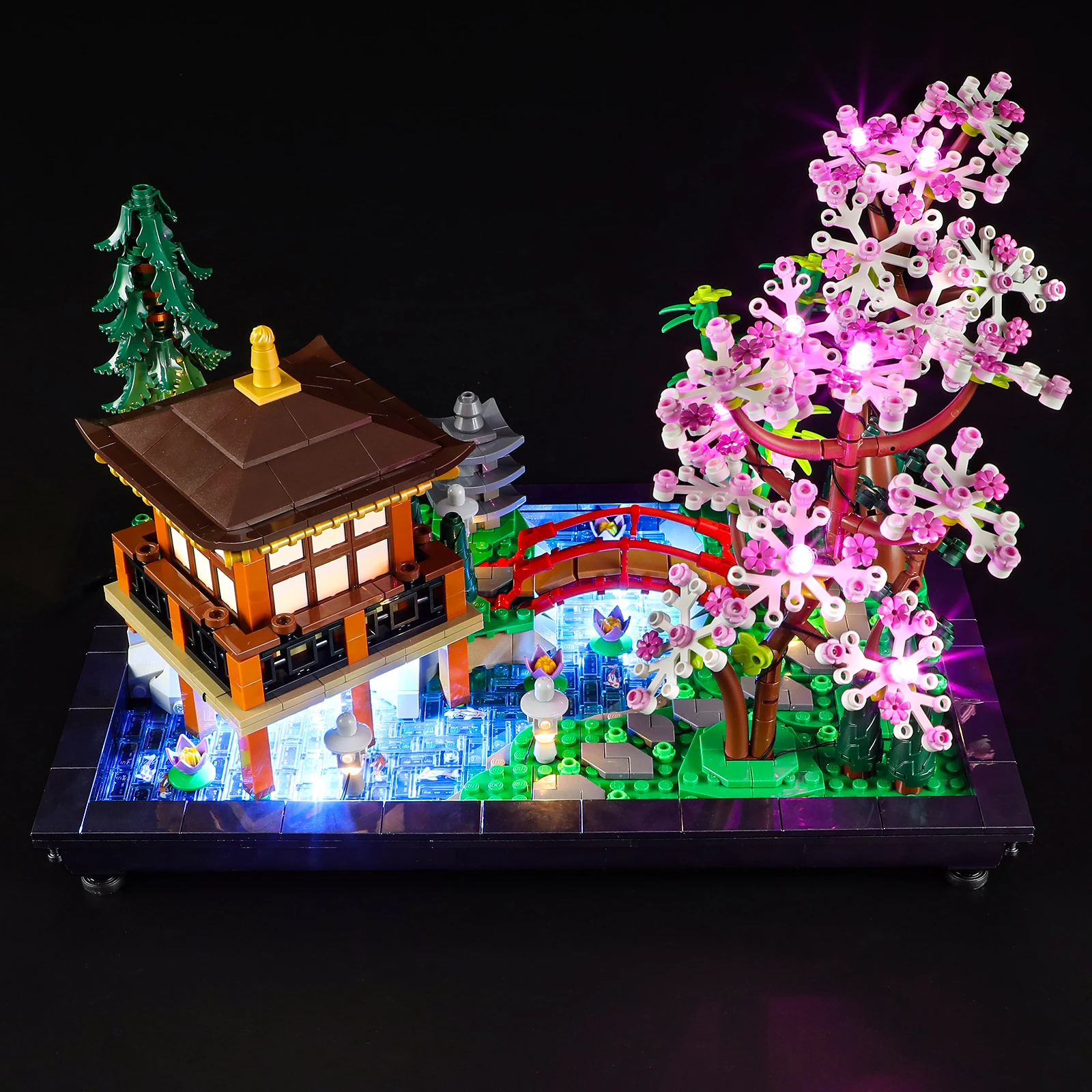 Hprosper 5V LED Lights for 10315 Icons Tranquil Garden Decorative Lamp With Battery Box (Not Include Lego Building Blocks)