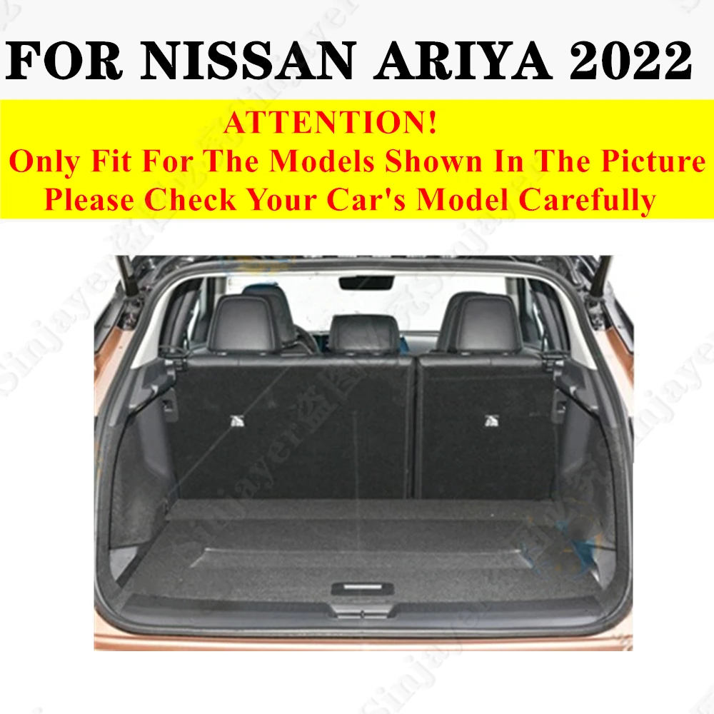 High Side Car trunk mat for Nissan Ariya 2022 XPE Rear Cargo Protect Cover Liner AUTO Vehicles Tail Boot Tray luggage Pad Carpet