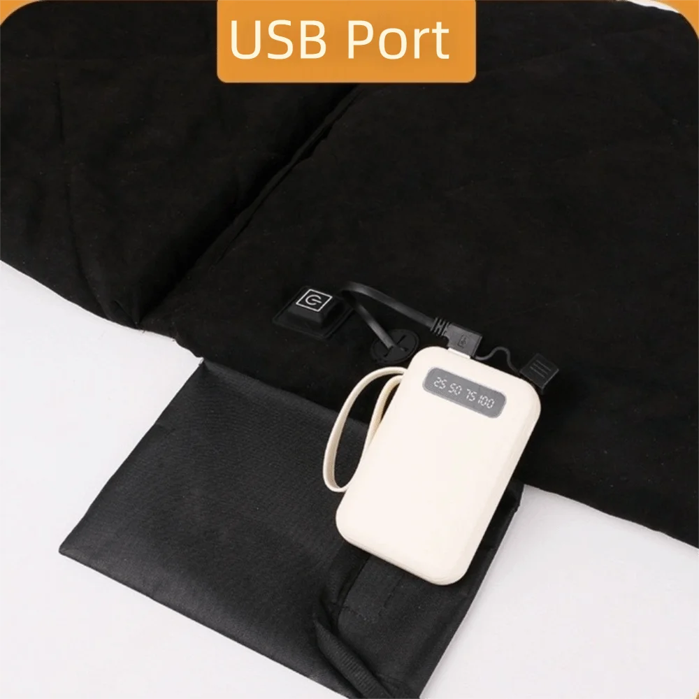 USB Charging Warm Heated Seat Mats Folding Fast Heating Winter Warm Cushion Cold Resistant Lightweight