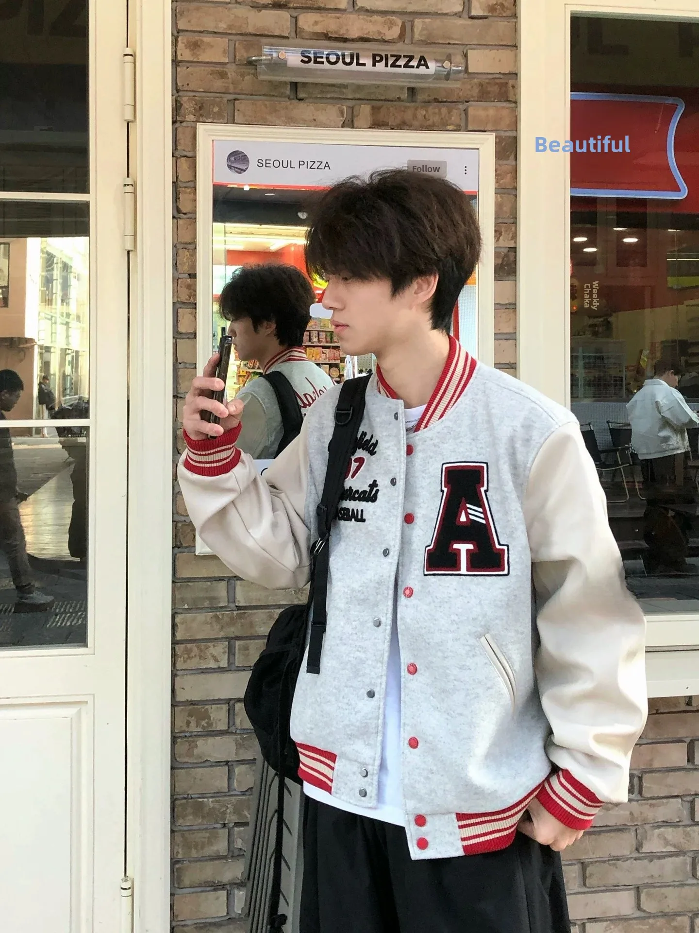 

Retro American Heavy Embroidery Letter Baseball Jaet Loose Couple Outerwear for Men And Women 2026 Spring Season Polyester ...