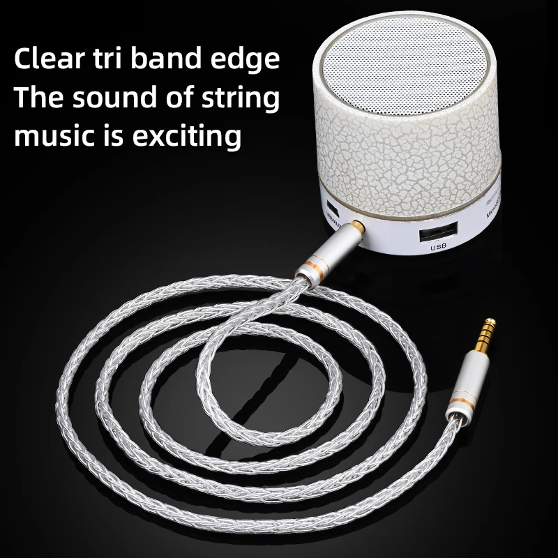 ATAUDIO Pure Silver HIFI 4.4mm to 3.5mm Audio Cable Adapter Cable 4.4 Male to 3.5mm Male Plug