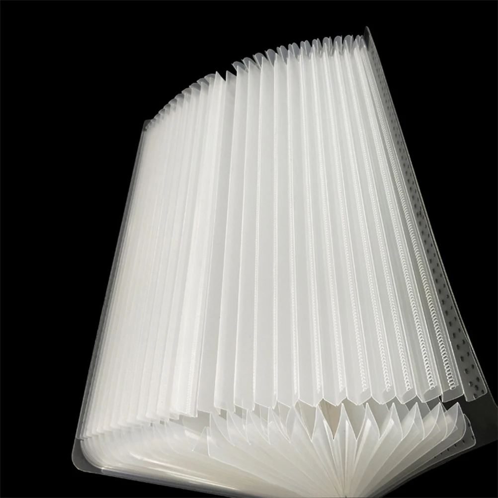 

24 Pockets Folder A4 Size Plastic Dust Proof Organizer Documents Holder Office School Travel Use