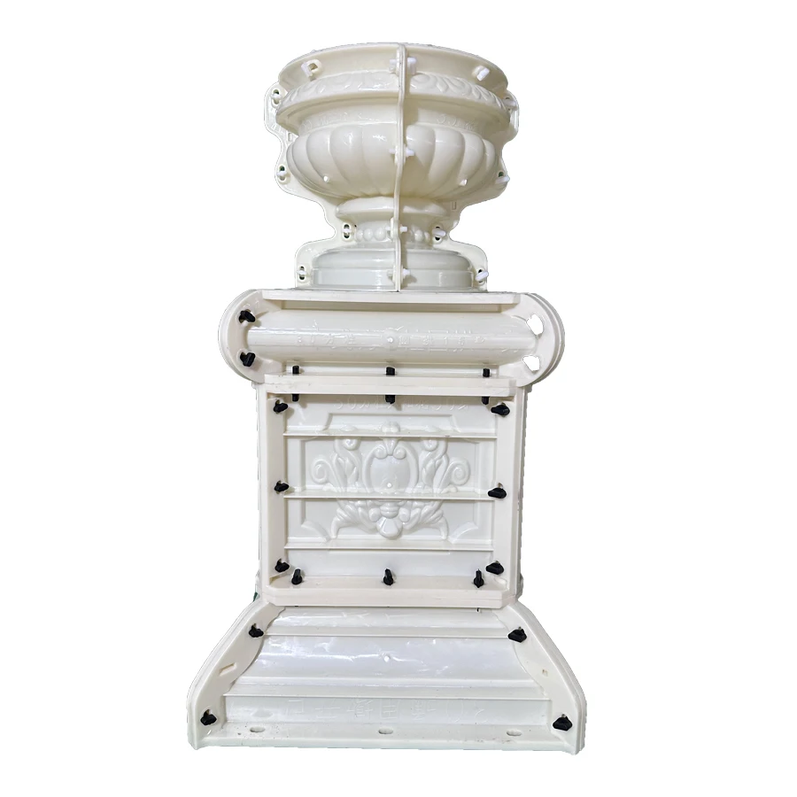 European Style Roman Pillar Planter Mold, Reusable ABS Plastic Concrete Urn Flower Pot Casting Mould, DIY Cement Vase Mould for