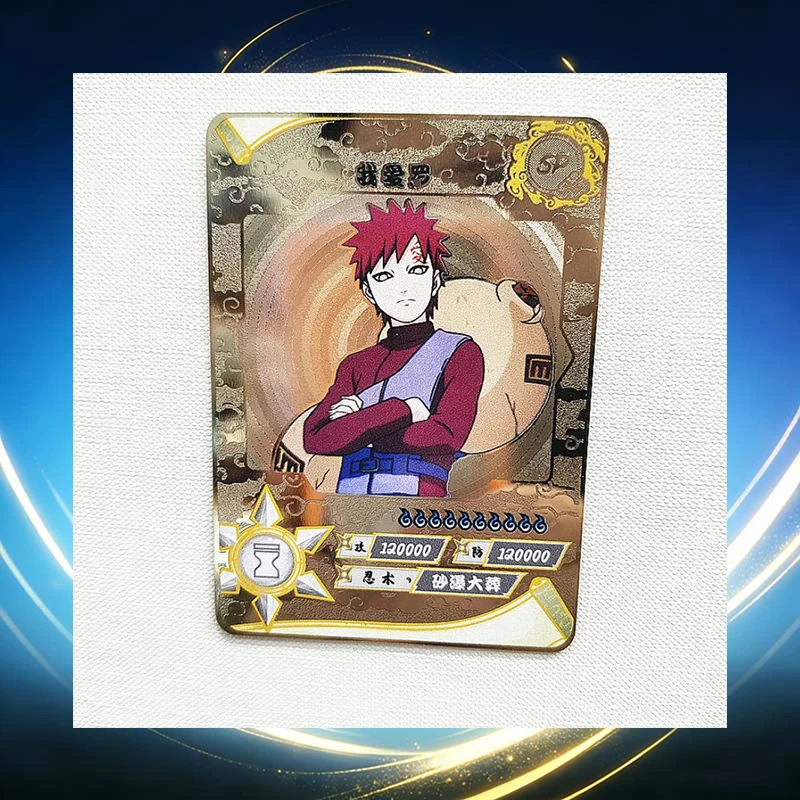 Japanese Anime Naruto Diy Homemade SP Cards Metal Cards Characters Gaara Konan Uchiha Madara Yamanaka Ino Collection Cards
