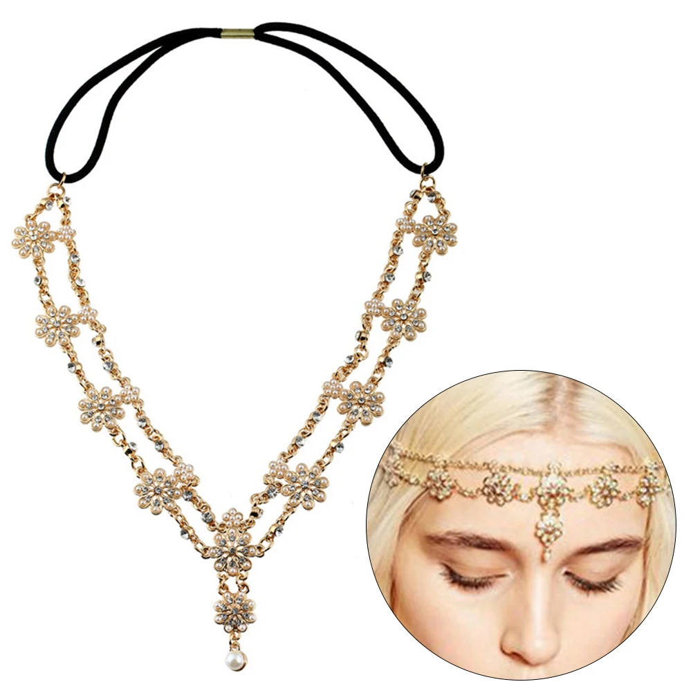 

Elegant Hair for Girls Fashion Headb Bohemian Hoop Flower Design Long Lasting Material Daily Fashion Headdress Use Parties