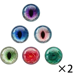 Hot Selling Dragon Eyes Anime Doll Glass Eyes Cabochons Round 10MM-40MM Eye Toys DIY Jewelry Accessory MIX Pupil Eye