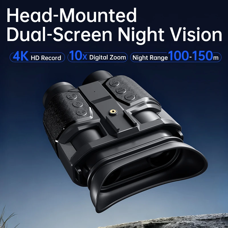 4K Night Vision Binoculars Diopter Eyepiece Dual 1.4