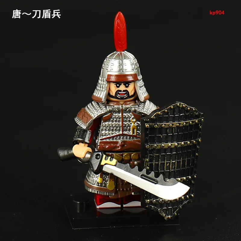 KP901-905 Antike Zeiten Tang-Dynastie Gold-Soldaten Actionfiguren Bausteine Zubehör DIY Spielzeug Geschenke – Detail 5