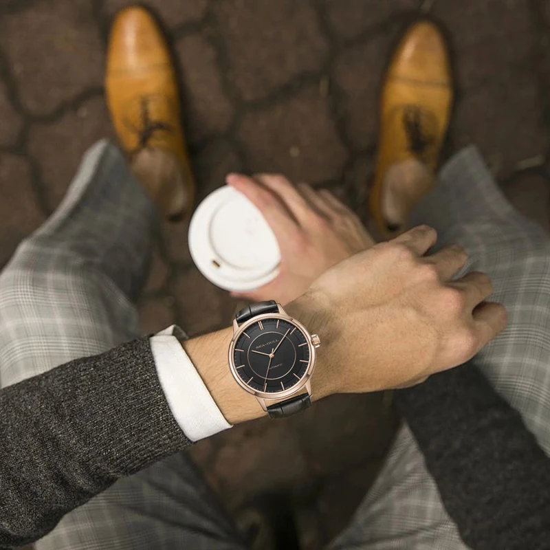 Seagull Men Dress Watch Classic Business Wristwatch Three-hand luxury Automatic Mechanical Watch Sapphire Waterproof Clock 6061
