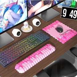 Ergonomic Keyboard Mouse Wrist Rest Office Typing Protection Relax Wrist Memory Foam Mouse Pad for Computer Laptop Wrist Rest