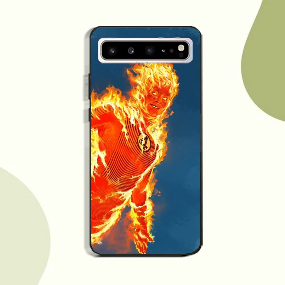 H-Human Torch Phone Case For Samsung Galaxy A52 A12 A51 S21 Edge S22ULTRA S23 S24 S20LITE Plus Ultra Black Cover