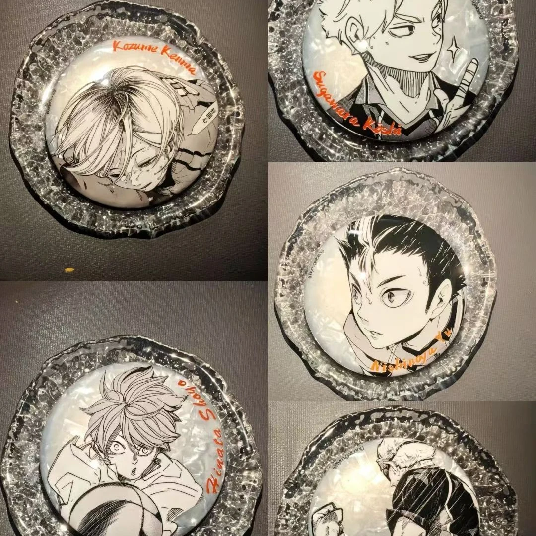 Anime Haikyuu!! Kozume Kenma Shoyo Hinata Yu Nishinoya Kei Tsukishima sugawara koushi Cosplay ceramic whiteware Brooch badge