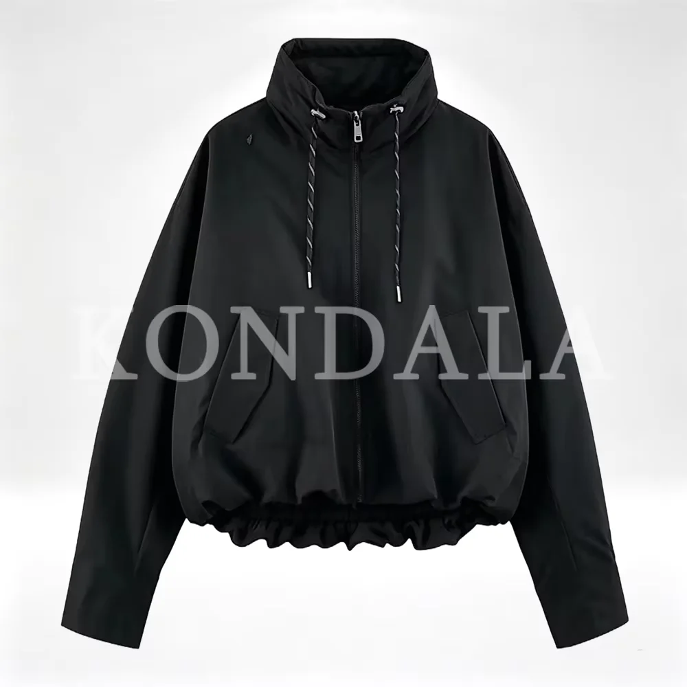 KONDALA Damen Casual Chic Stehkragen-Jacke Rot Street-Sport-Stil Jacke 2026 Herbst Winter Trendige Lose Reißverschluss-Steppjacke – Detail 17