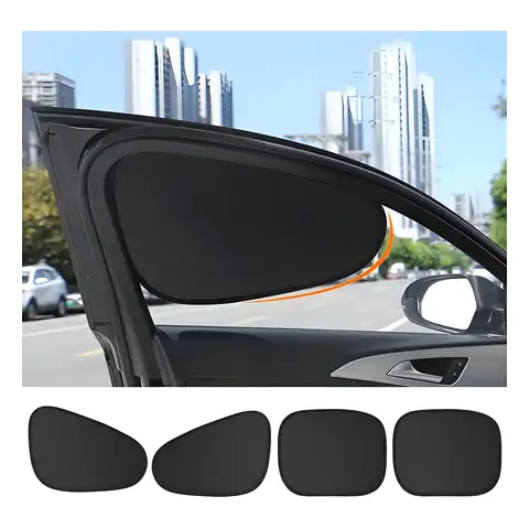 New Electrostatic Sun Visor for Car Side Window 4-Layer Sun Shade Curtains Anti-Glare UV-Blocker Auto Internal Blocker 99.9% UV