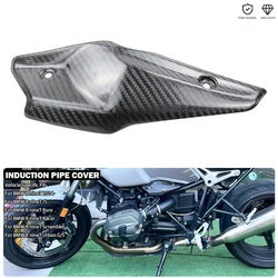 Carbon Induction Pipe Cover Left Side Frame Trim Accessories For BMW R Nine T Scrambler R9T Pure Racer Urban RnineT G/S Ninet /5