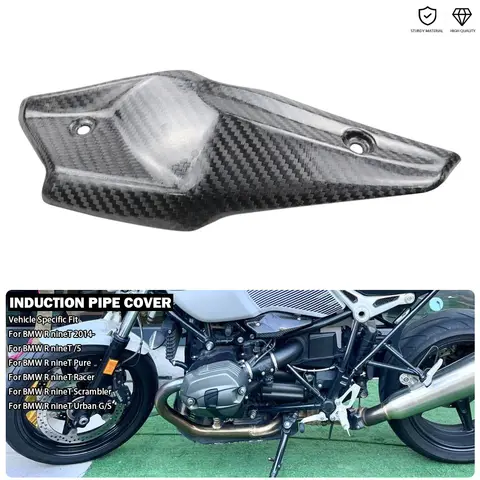 탄소 유도 파이프 커버 왼쪽 프레임 트림 액세서리 BMW R Nine T 스크램블러 R9T Pure Racer Urban RnineT G/S Ninet /5