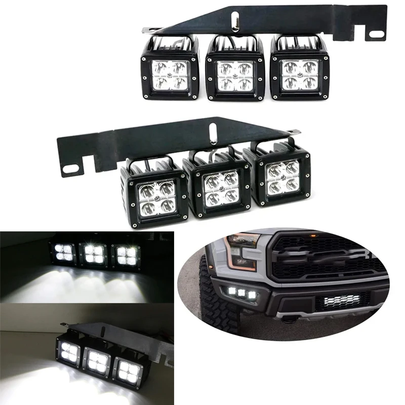 Car Front Bumper 18W Led Fog Light With Mounting Bracket For Ford F150 SVT Raptor 2017 2018 2019 2020 F-150 Accessories - Image 2
