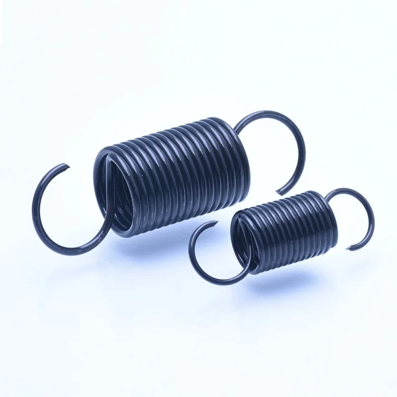 Extension Spring with Hooks 65Mn Spring Steel 1.2mm Wire Dia Black Tension Springs Single Hook OD 8/10/12/14mm Length 30-326mm