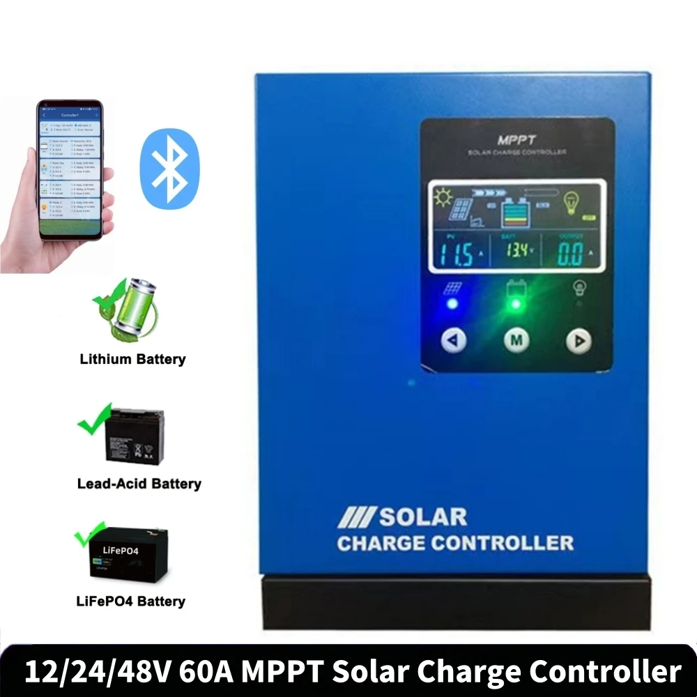 

12V 24V 48V 30A 40A 50A 60A MPPT Solar Charge Controller 150VDC Solar System Regulator For Lead Acid/Lithium/LiFePO4 Battery