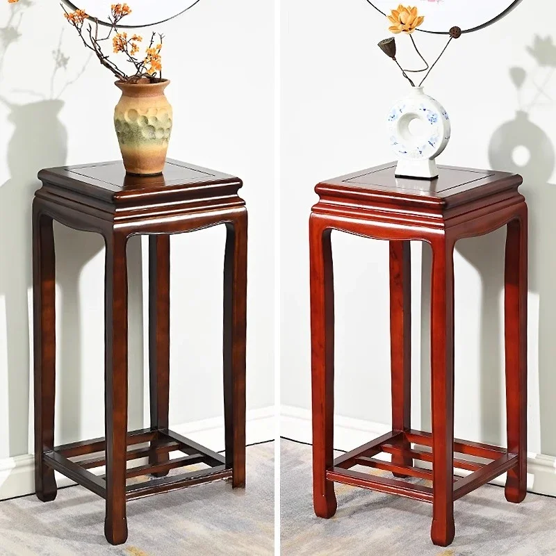 

Solid wood flower stand Wooden vase Bonsai stand High-end shelf Indoor floor-to-ceiling Chinese antique green dill simple flower
