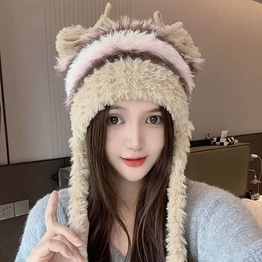 موضة جديدة الباردة واقية فو الفراء قبعة صغيرة رشاقته الباردة حماية الشتاء مكافحة الباردة قبعة المنغولية قبعة النساء الملحقات #5