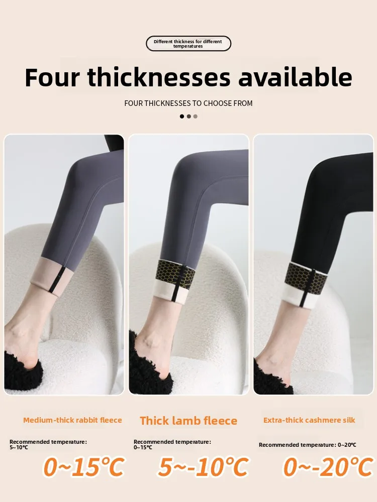 Damskie spodnie z zamkiem błyskawicznym, ze skóry jelenia, spodnie do jogi, jesienno-wiosenne, ocieplane polarem, ciepłe, z wysokim stanem, długie spodnie plus size.