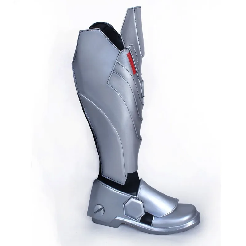 OW Reaper تأثيري أحذية هالوين كرنفال الأحذية أنيمي لعبة الملحقات بولي أحذية أحذية من الجلد تأثيري الدعائم الأحذية الفضية مخصص