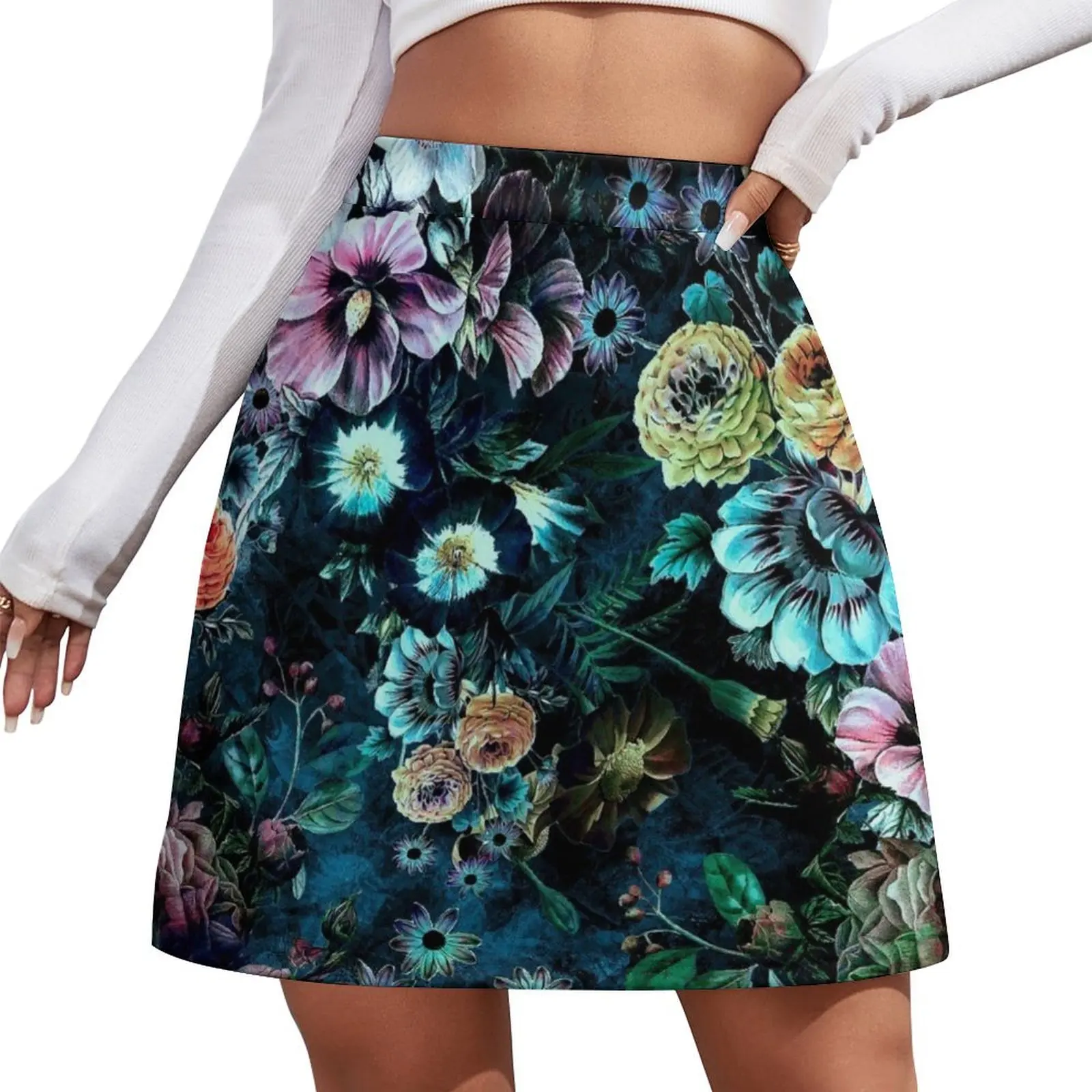 

Night Garden Mini Skirt skirt for women Female clothing dress Mini Skirt