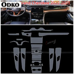 For Jeep Grand Cherokee 22-2023 Car interior Accessories film transparent TPU Gear Panel Center Console Anti-scratch resist film