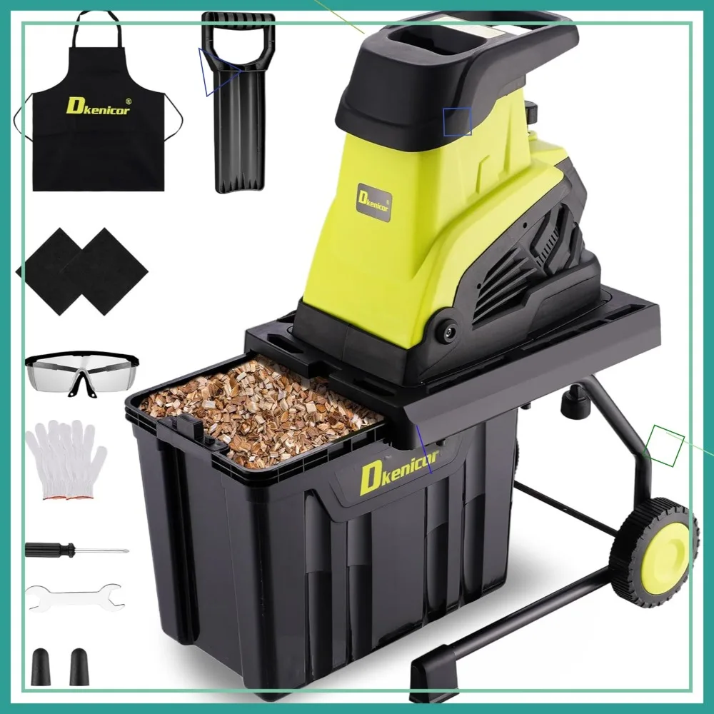 

Электрический измельчитель древесины 1800 Вт, загрузка веток до 45 мм, бункер для сбора мусора 38 л для уборки сада