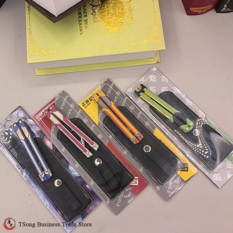 Valorant RGX Stainless Steel Metal Butterfly Knife 20cm Full Metal Model Gaming Peripheral Training Flipper Knife