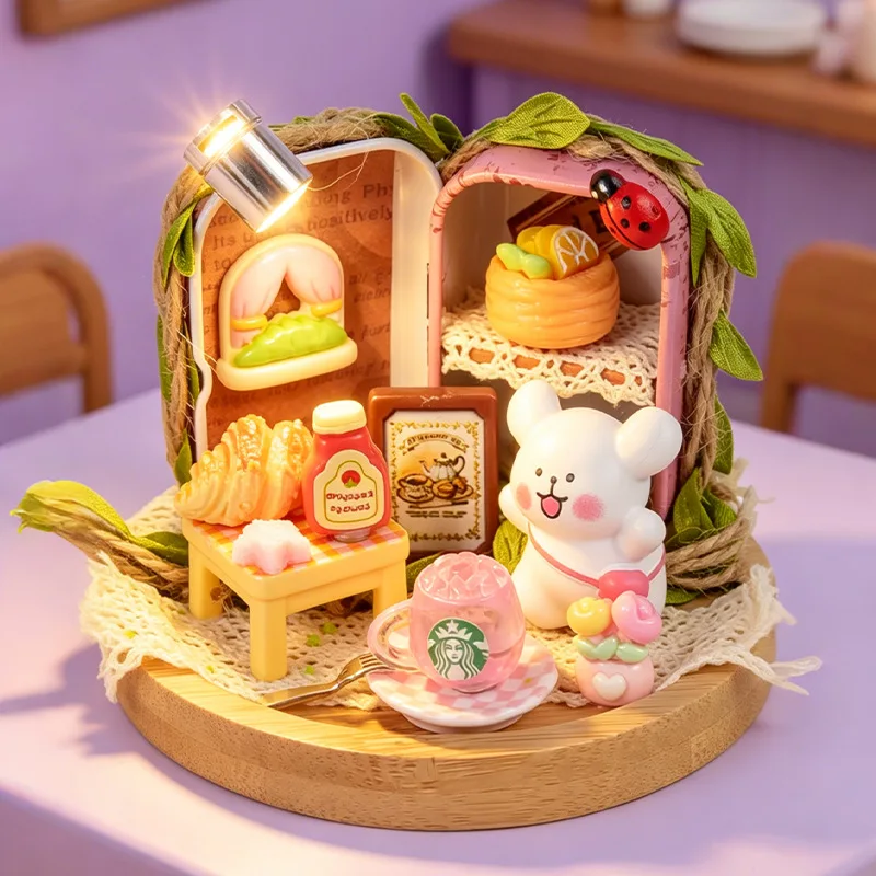 

DIY 3D Wooden Cute Bedroom Mini Cottage Miniature Model Kits Assembly Jigsaw Puzzles for Friends Birthday Gifts