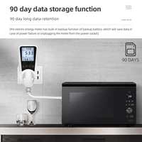 Wattmètre numérique 220V AC EU, compteur de puissance LCD, compteur de consommation électrique, prise de puissance Kwh, Test d'énergie FR US BR, analyseur de puissance 5