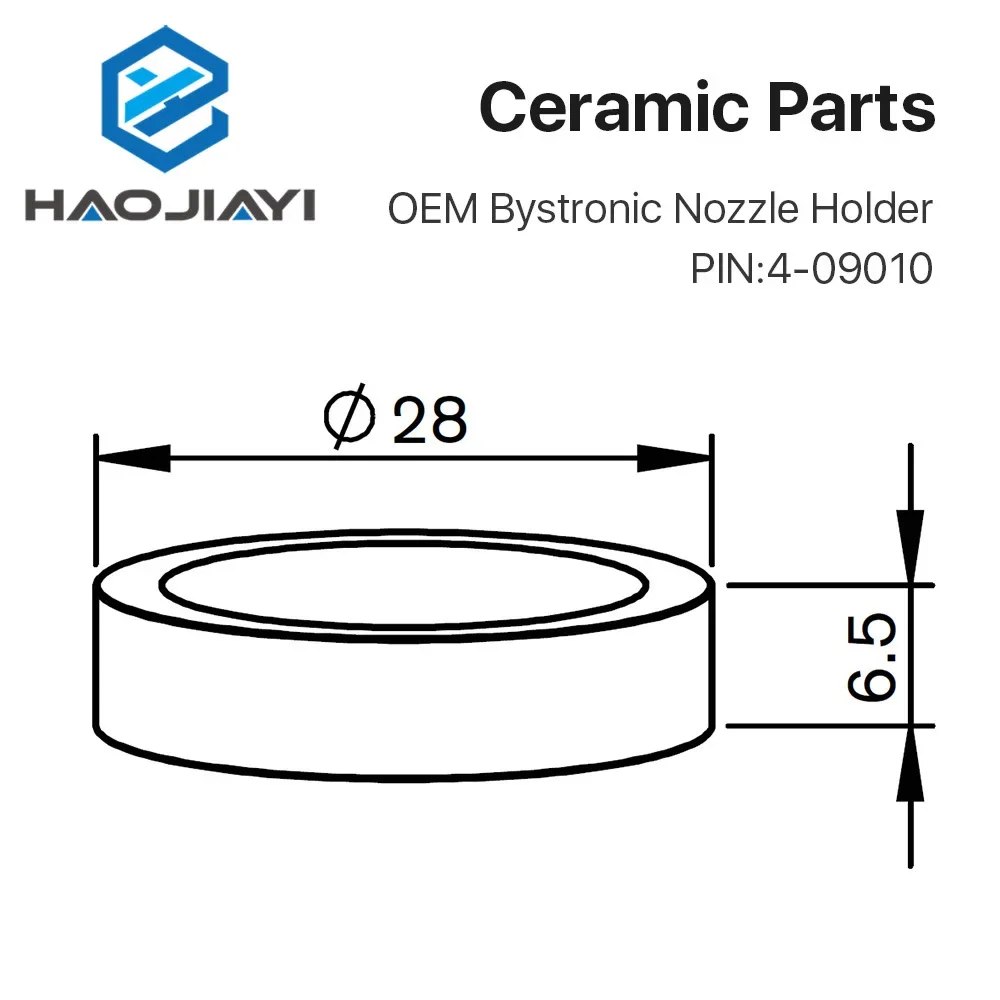 ที่ยึดหัวฉีด H6.5 4-09010 D28เซรามิกสำหรับหัวตัดไฟเบอร์เลเซอร์ OEM