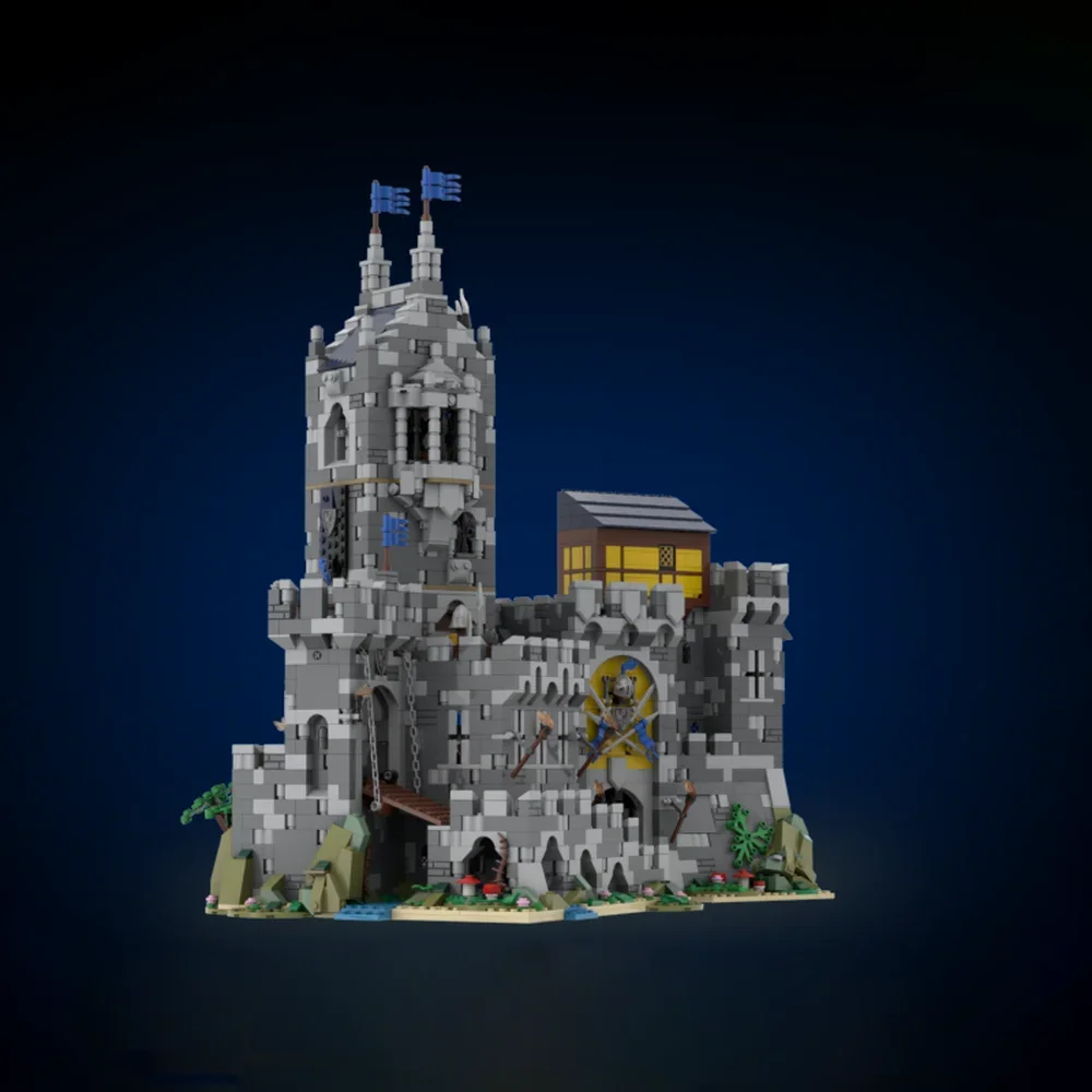 3997 particles MOC building bricks medieval gothic fantasy king structure block knight castle model Mountain Fortress