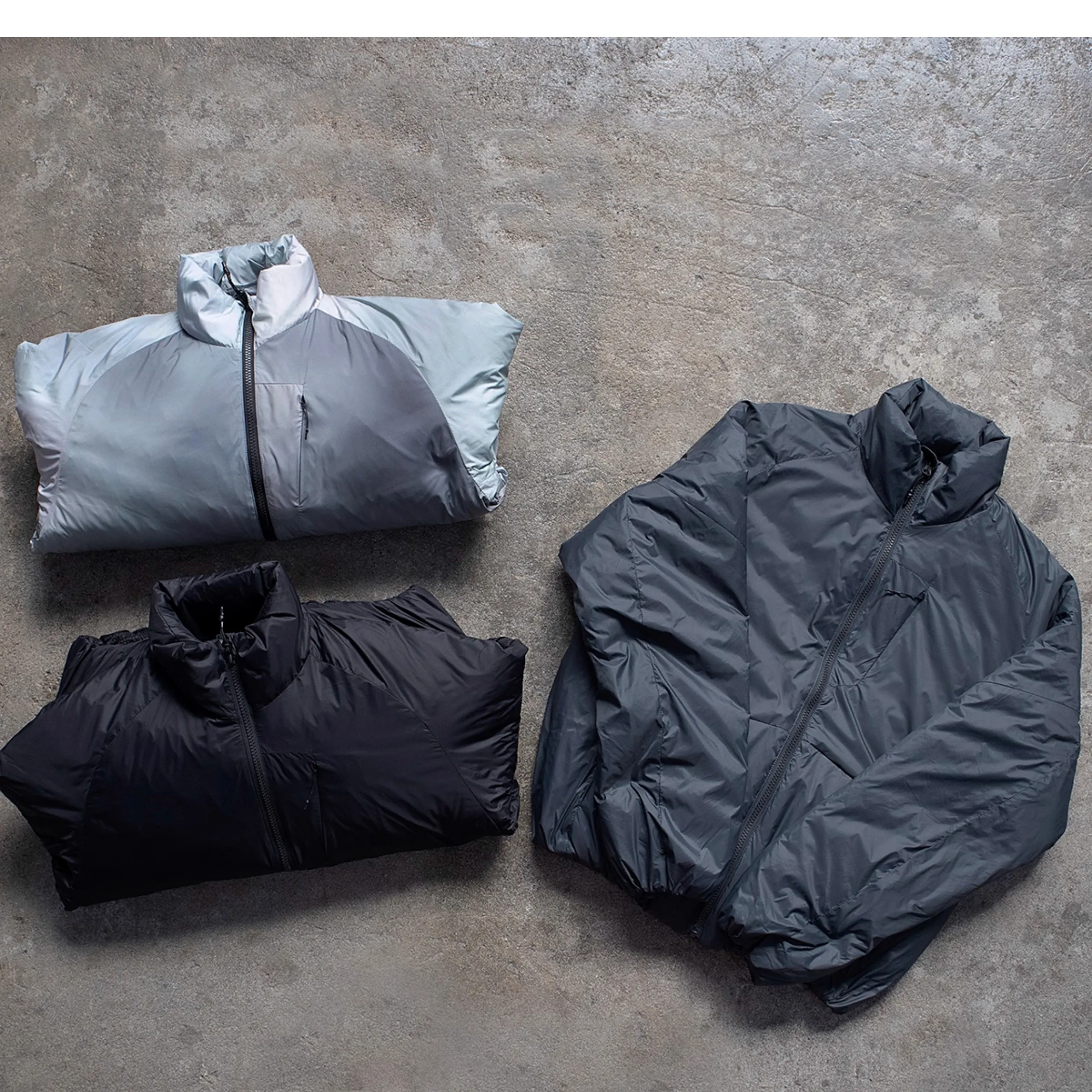 BAL X TAION ultra-light tie-dye nylon splicing 800PF storage down jacket