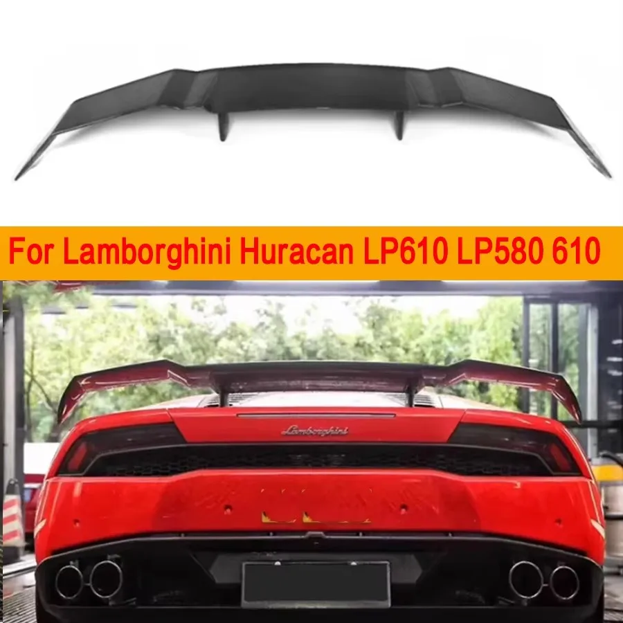 For Lamborghini Huracán LP580 LP610 580 610 carbon fiber Tail fins Rear Spoiler Guide Wing Rear Wing diverter Car Accessories