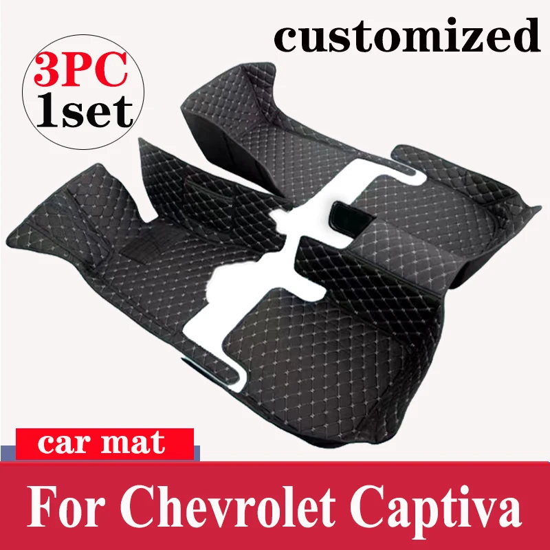 

Автомобильные коврики для Chevrolet Captiva 7seat C100 C140 2006 ~ 2010, коврики с защитой от грязи, кожаный коврик, детали интерьера автомобиля, аксессуары