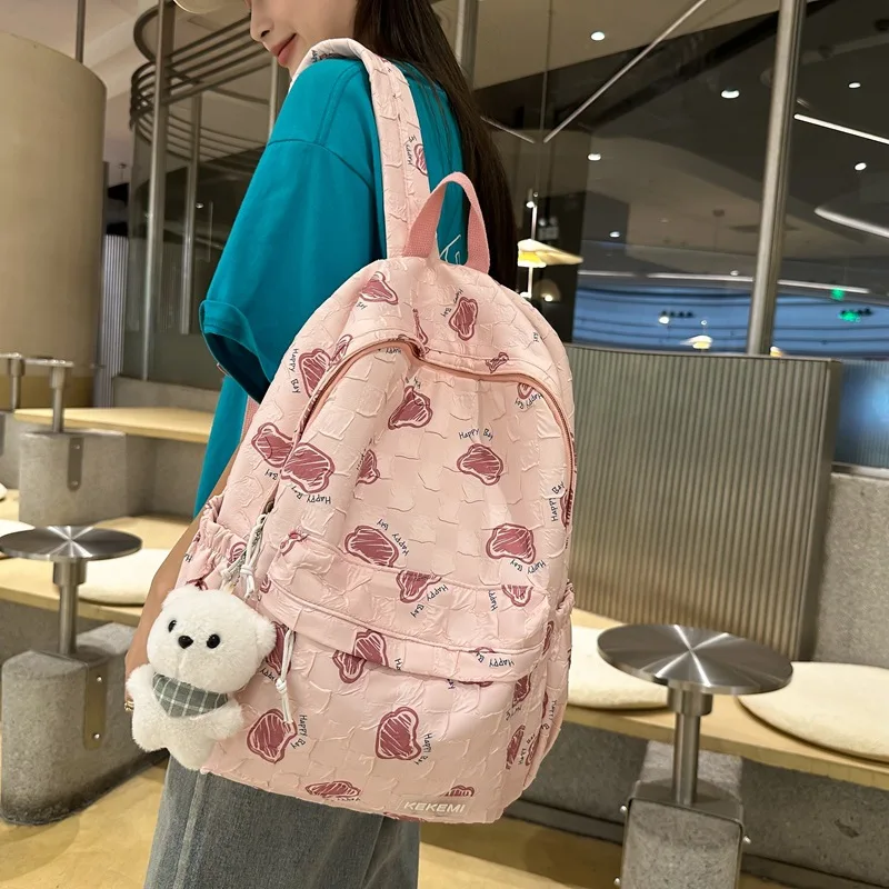 

Fashionable middle school students' schoolbag, fresh and sweet college students' backpacks, women's leisure travel backpacks