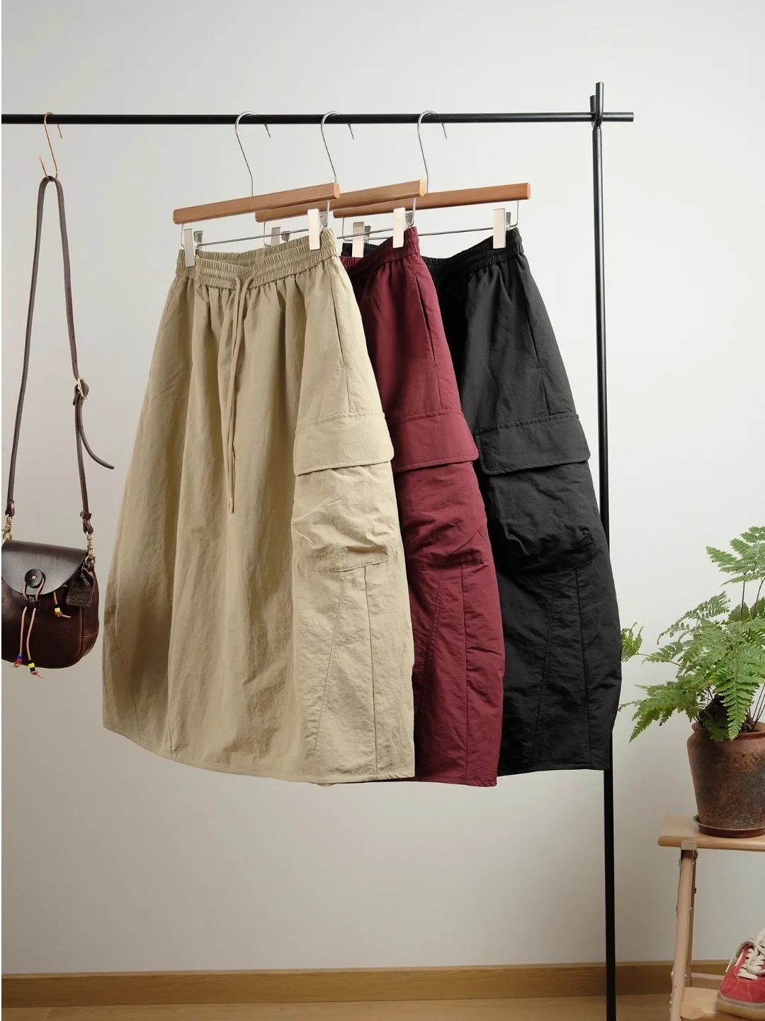 Thiened コットン f スカート レディース 冬 アーティスティック スレ Dstring エラスティック ウエスト フラワー バッド スカート 暖かさ カジュアル スカート