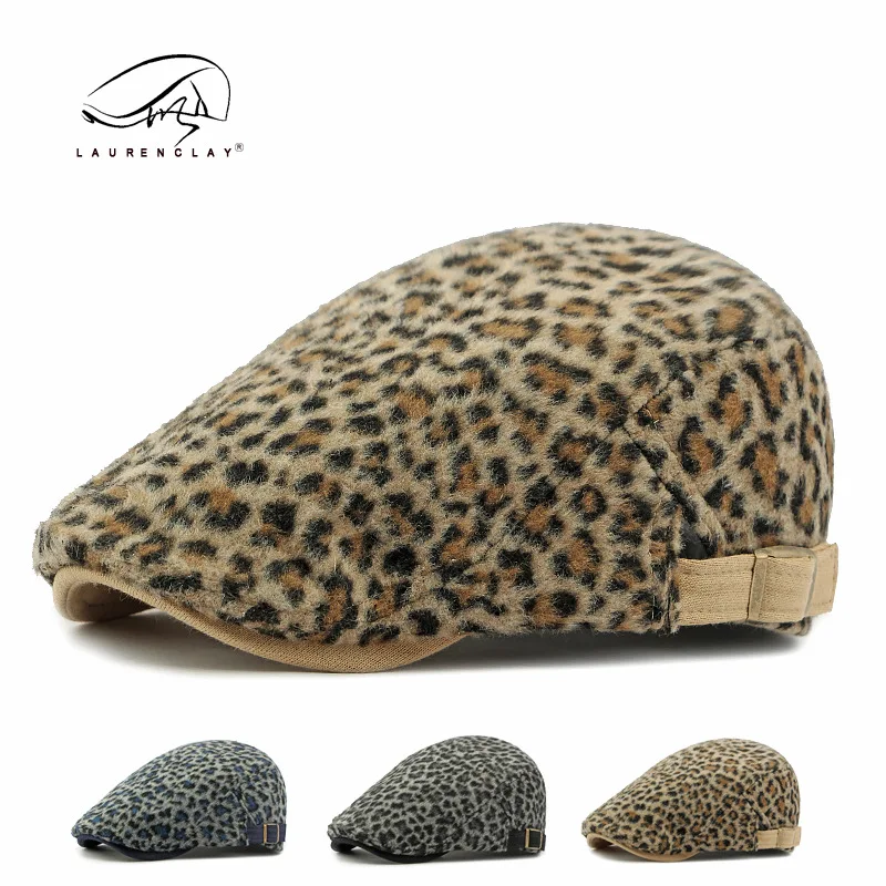 

Autumn And Winter Leopard Print Hat British Retro Beret Casual All-matching Advance Hats Characteristic Peaked Cap Trendy Men