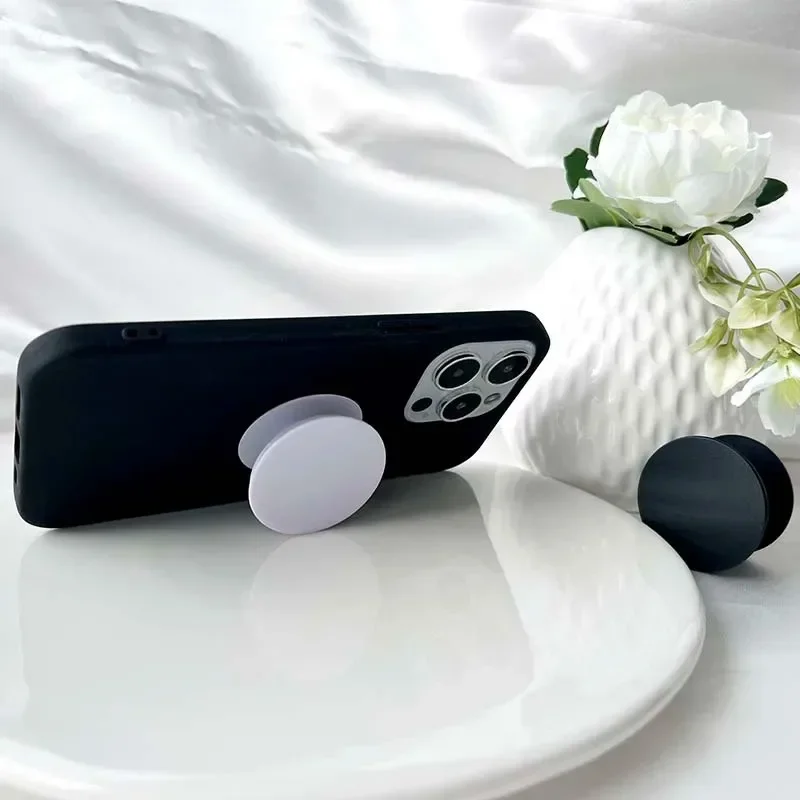 Clear Mobile Phone Griptok Collapsible Expanding Blank Mobile Phone Stand Grips Holders Flat Top Base for Resin DIY for Phones