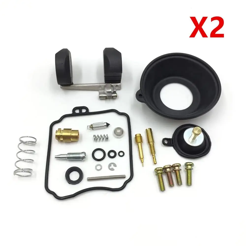 2x Carburetor Rebuild Kit w/ Diaphragm Float For 98-16 Yamaha V Star 650 XVS650