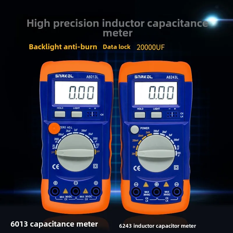 

High Accuracy Digital Inductance Capacitance Meter A6243L Backlight LCD Multimeter for Capacitance Meters